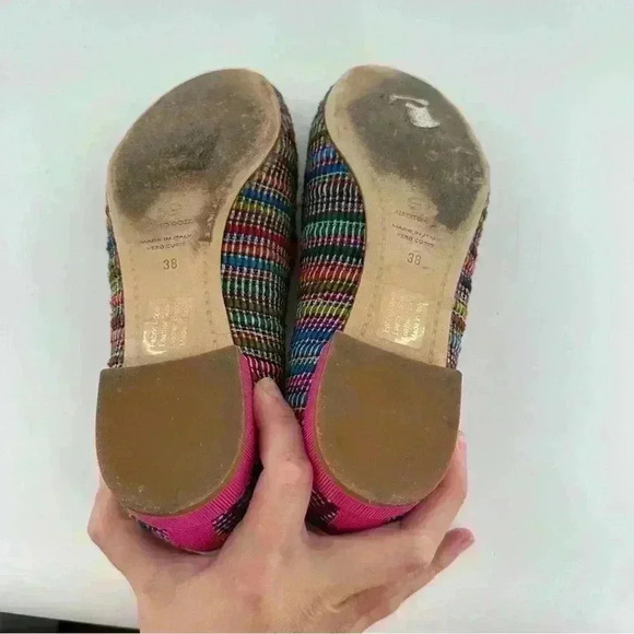 Alberto Gozzi womens flats size 38 multicolored domaine smoking loafers - Picture 6 of 12